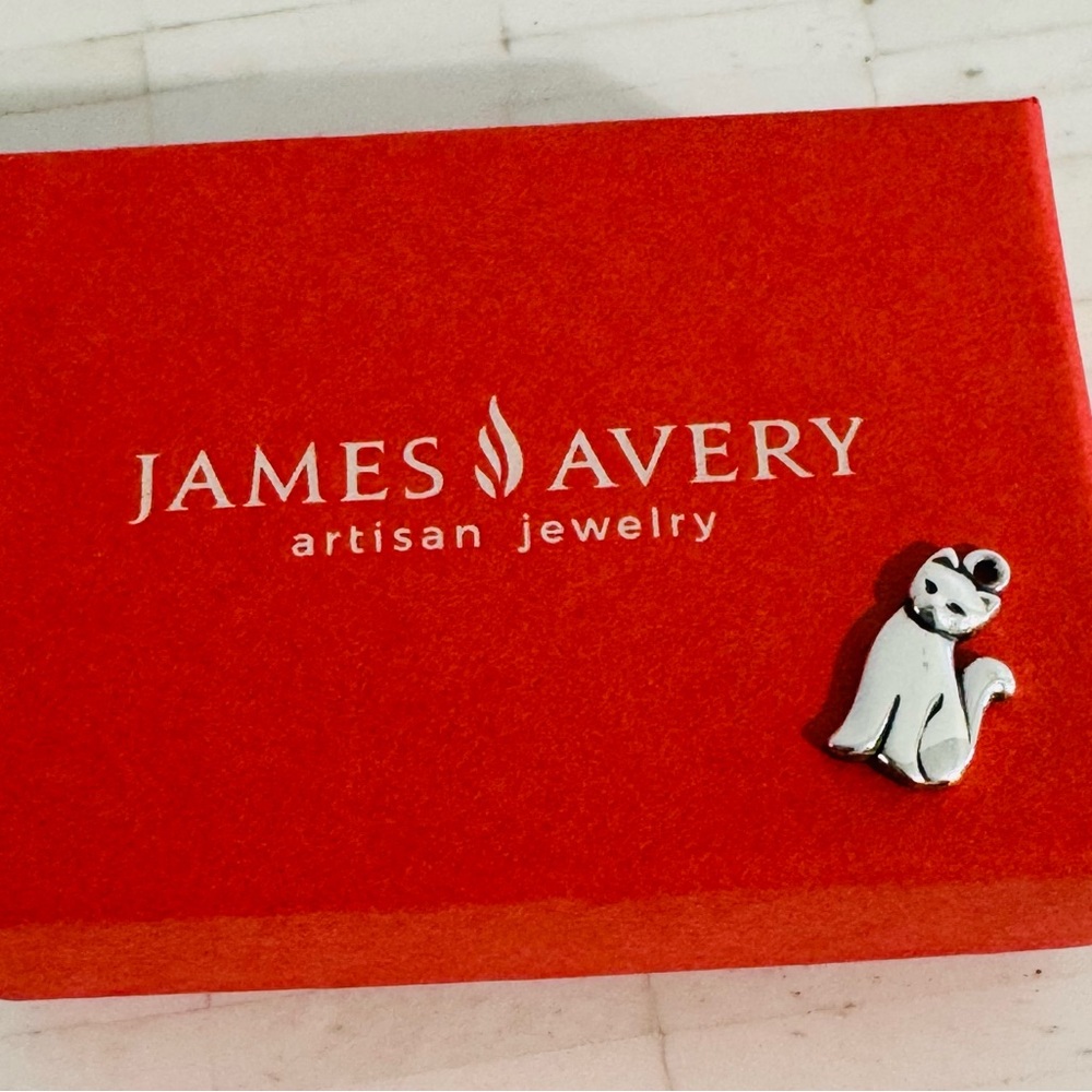 James Avery Silver Cat Charm